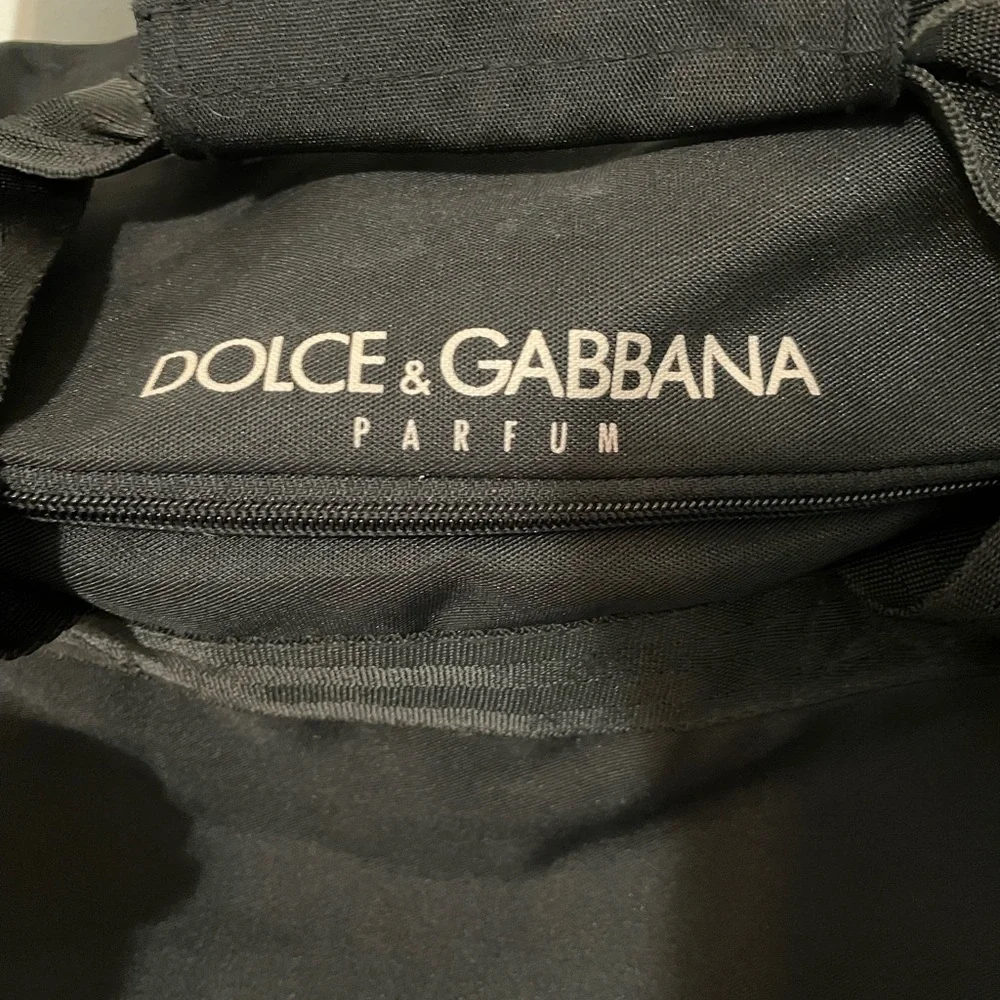Authentic Dolce & Gabbana parfum Black Nylon Large  duffle Bag 19” x 9” x 11”